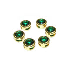 14K yellow gold filled decorative round beads with chalcedony size 5.4x3.2 mm, Jewelry making, Gold filled beads, chalcedony - 1 piece