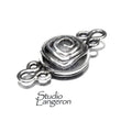 925 Sterling Silver Button Padlock Magnetic Clasp, Magnetic clasp, Silver clasp, Round clasp, Jewelry making, 925 silver clasp - 1 piece