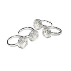925 sterling silver open blank ring Two Fingers with bezel cups size 10, 12 mm, base ring, Jewelry making, Setting, bezel cup - 1 piece