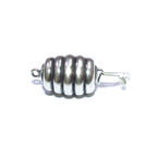 925 Sterling Silver Round Safety Clasp size 9.5x12.5 mm, Silver bead clasp, Jewelry making, 925 Sterling silver, Safety clasp - 1 piece