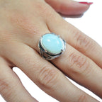 Statement Natural white opal ring 925 sterling silver size 7, Handmade ring, single copy, sterling silver, White opal, silver ring, gemstone