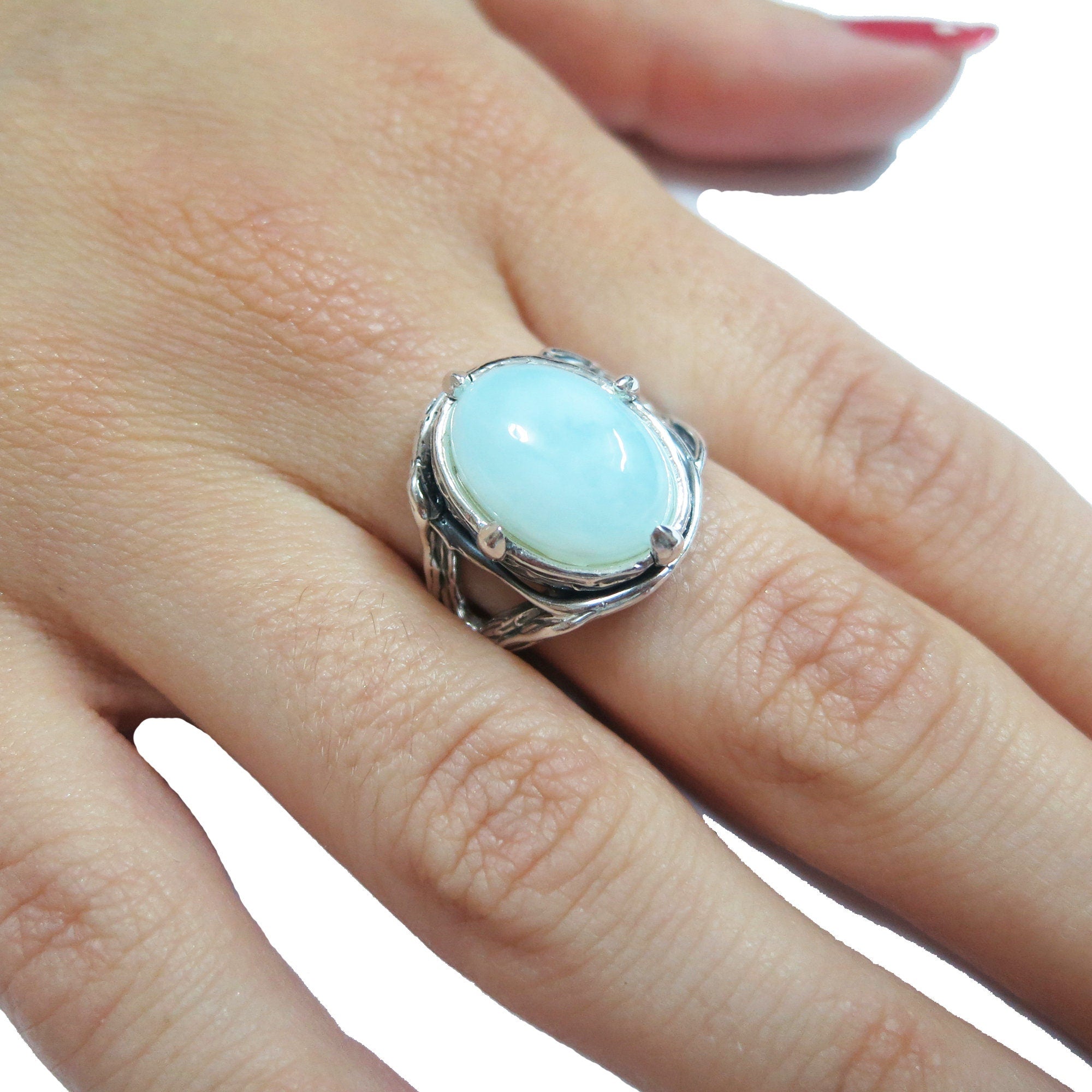 Statement Natural white opal ring 925 sterling silver size 7, Handmade ring, single copy, sterling silver, White opal, silver ring, gemstone