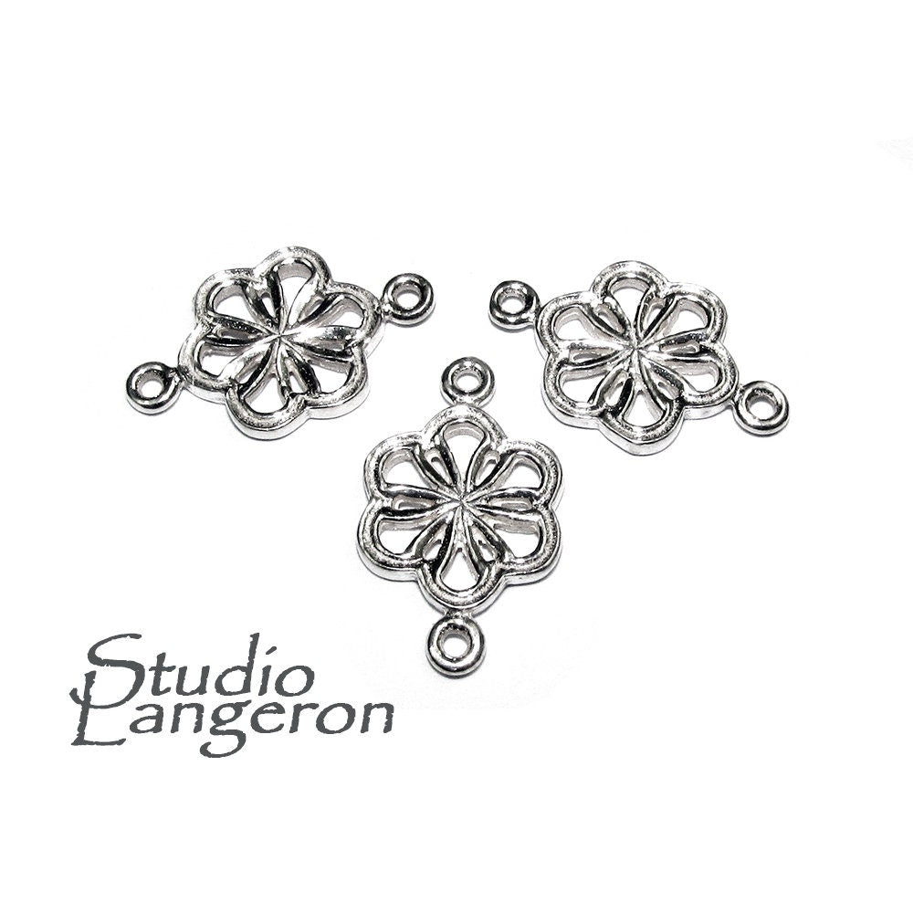 925 Sterling silver connector 1.2x1.2 cm, silver connector 7854, Link connector, Connector, Jewelry making, Jewelry connector - 1 piece