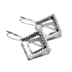 10 mm 925 sterling silver blank earrings with square setting bezel cup, base earrings, Jewelry making, Setting, Mounting - 1 pair (2 piece)