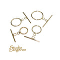 14K Yellow Gold filled Toggle Clasps sizes 10, 12, 14, 17 mm, Toggle clasps, Clasps, 14K Gold Filled clasp, Jewelry making - 1 piece