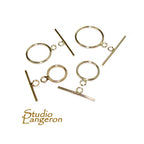 14K Yellow Gold filled Toggle Clasps sizes 10, 12, 14, 17 mm, Toggle clasps, Clasps, 14K Gold Filled clasp, Jewelry making - 1 piece