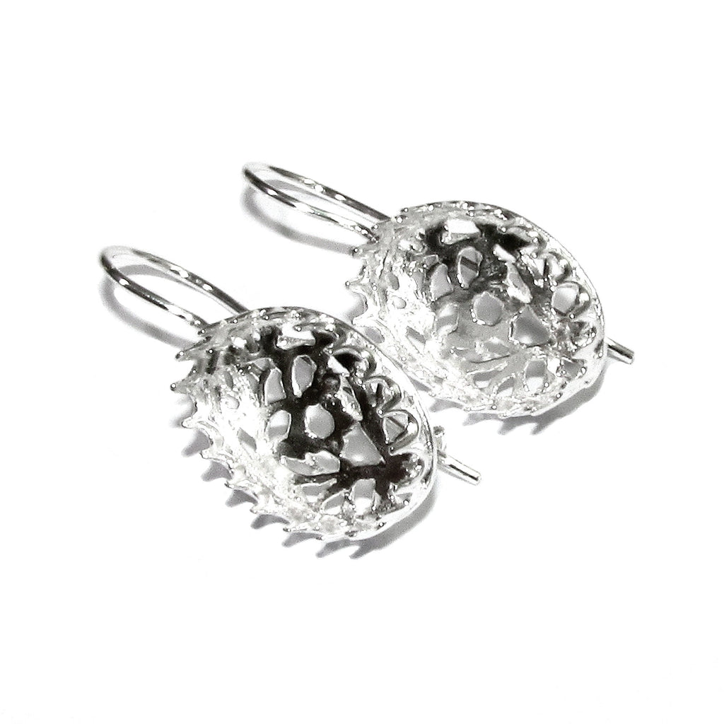 12x16 mm size 925 sterling silver blank earrings with bezel cup, Jewelry making, Setting, bezel cup, Base earrings - 1 pair (2 pieces)