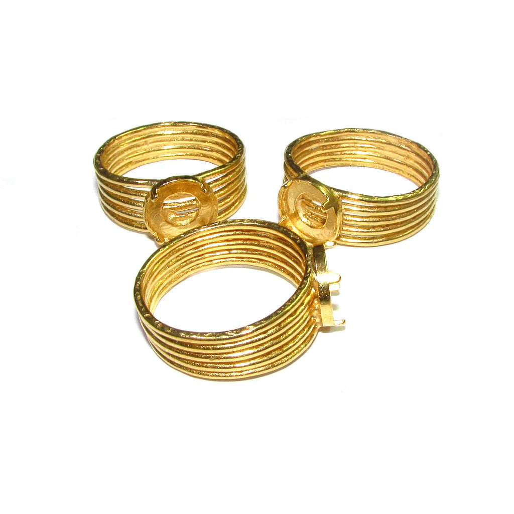 14K Yellow gold filled blank ring with bezel cup 8mm size 6, 7, 8, base ring, bezel cup, setting, gold filled ring, Jewelry making - 1 piece