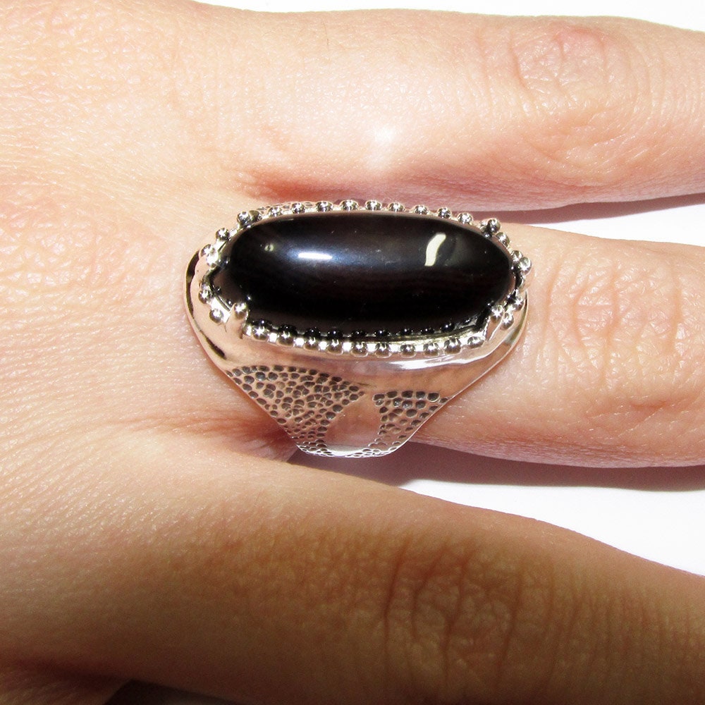 Statement Rauch topaz ring 925 sterling silver size 7 1/2, handmade ring, single copy, unique design, Rauch topaz, silver ring, gemstone