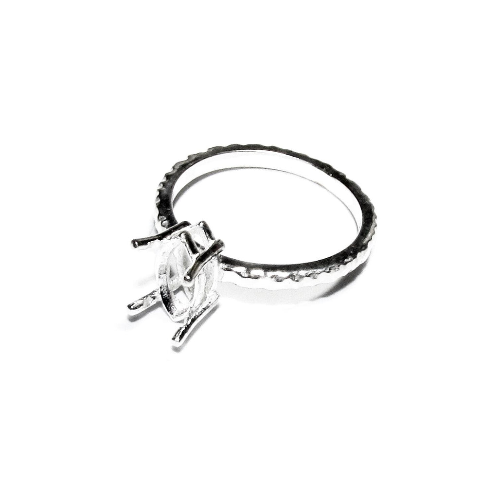 925 sterling silver blank ring with Marquis Prong Setting 5x10mm size 4-11, Jewelry making, base ring, Setting, Prong setting - 1 piece