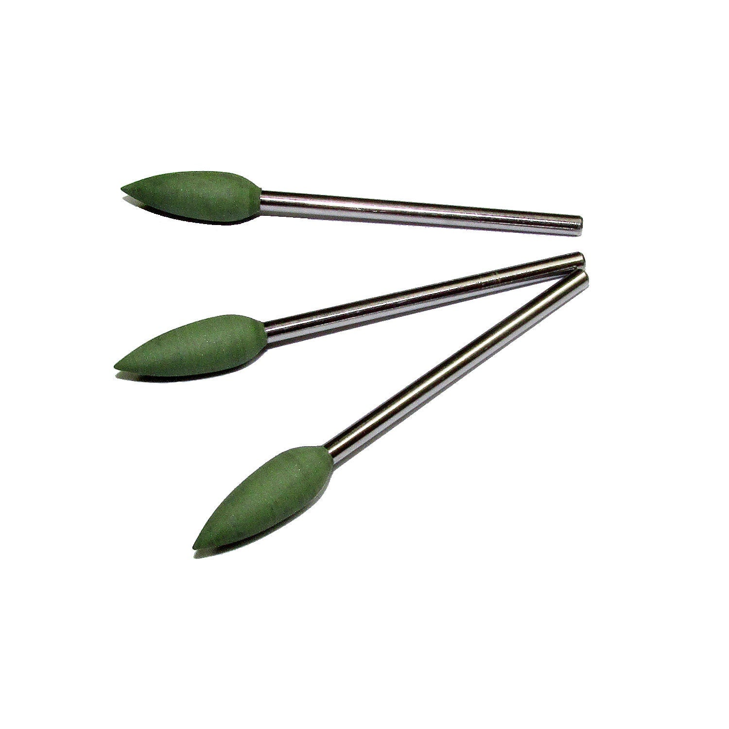 Green Rubber Silicone Cone Polishers, Jewelry tools, Coarse grit, Jewelry making - 1 piece