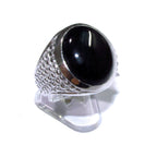 Black onyx ring 925 sterling silver, size 9, Handmade ring, single copy, 925 sterling silver, Black onyx, silver ring, gemstone - 1 piece