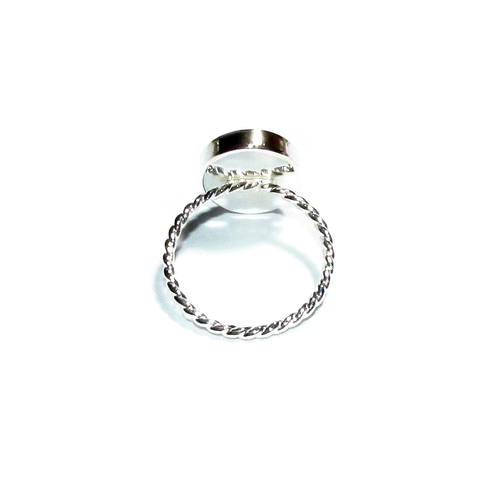 925 Sterling silver blank ring with bezel cup 12x16mm size 4, 5, 6, 7, 8, 9, 10, 11, Jewelry making, bezel cup, base ring, Setting - 1 piece