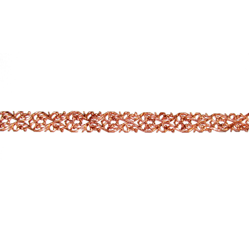 Natural Copper Bezel wire, Gallery wire, Gallery ribbon, Gallery pattern, Jewelry making, Setting, Copper wire, Findings  - 4 inch (10 cm)