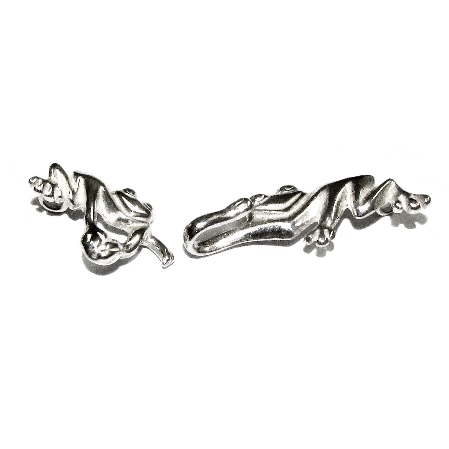 925 Sterling Silver Hook Eye Frog Clasps, Silver clasp, Jewelry making, Hook eye clasp, Sterling silver, Frog clasp - 1 piece