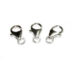 3 pcs/Pkg 925 Sterling Silver Teardrop Lobster Clasp with ring sizes 16 mm, Silver clasps, Lobster clasp, Sterling silver, Jewelry making