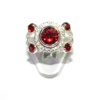 Statement Garnet ring 925 sterling silver size 8, Handmade ring, single copy, sterling silver, Garnet ring,  silver ring, red gemstone