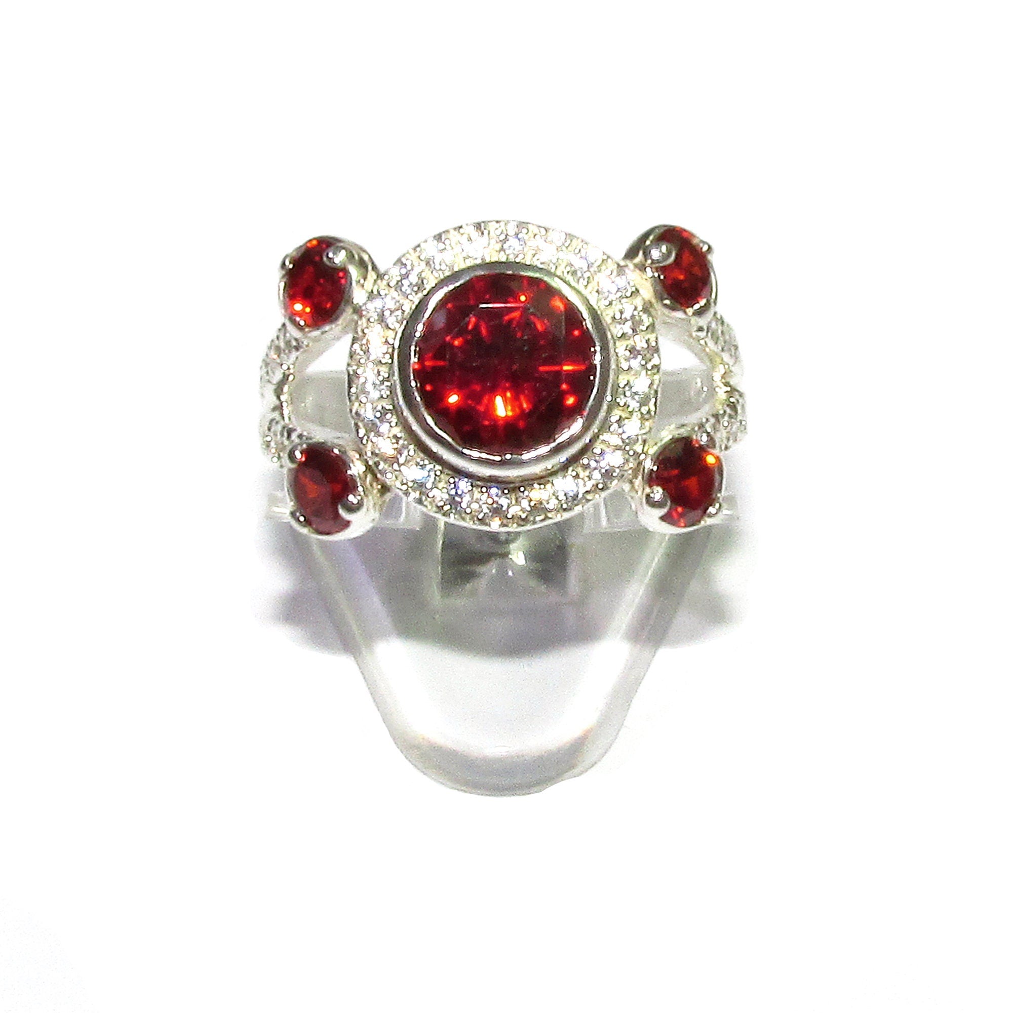 Statement Garnet ring 925 sterling silver size 8, Handmade ring, single copy, sterling silver, Garnet ring,  silver ring, red gemstone