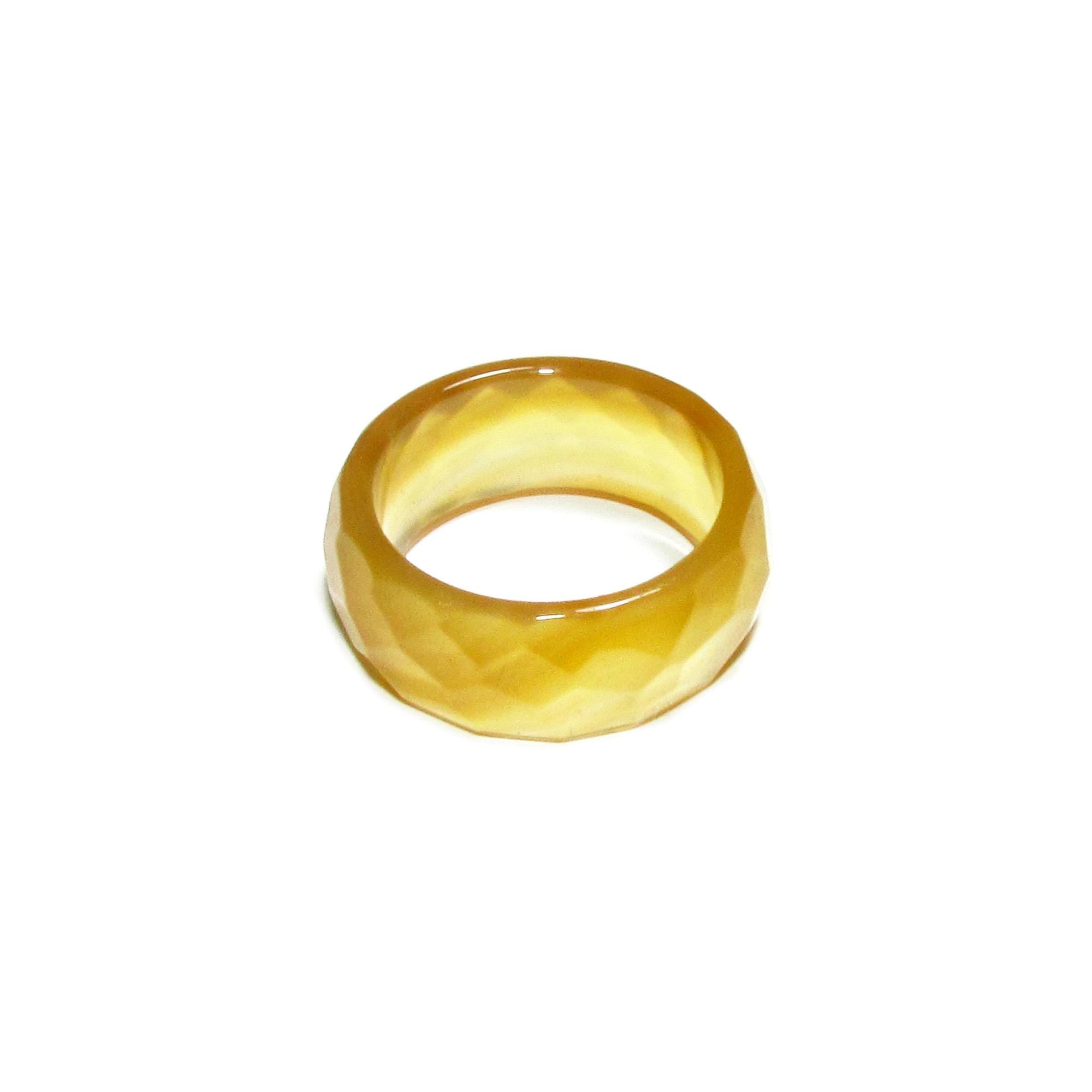 Natural Jade faceted band Ring size 9, Jade stone ring, Band Rings, Natural Gemstone ring, Unisex rings, Solid gemstone