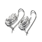 8x10 mm 925 sterling silver blank earrings with oval bezel cup, Setting, oval bezel cup, base earrings, Jewelry making - 1 pair (2 piece)