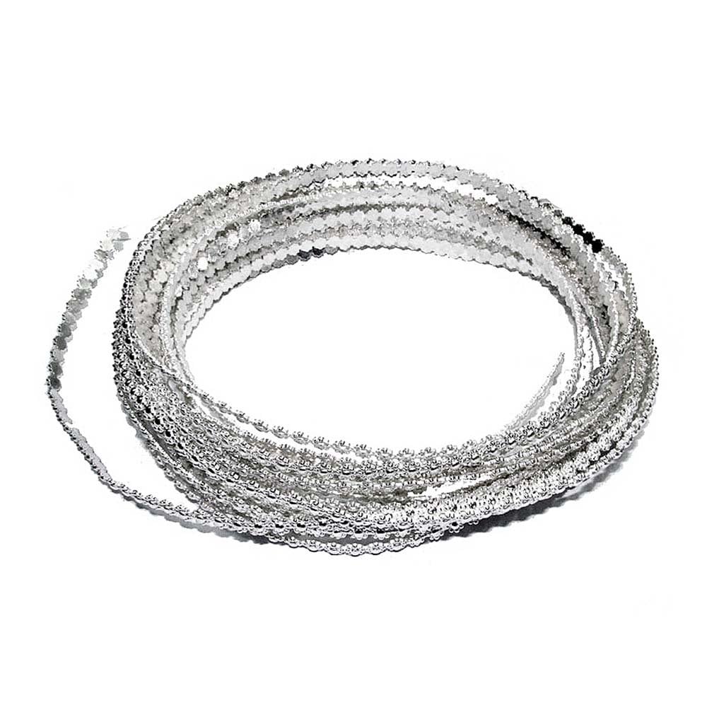935 Argentium Silver Bezel wire, Gallery wire, Gallery ribbon, Gallery pattern, Argentium silver, Wire, Jewelry making - 4 inch (10 cm)