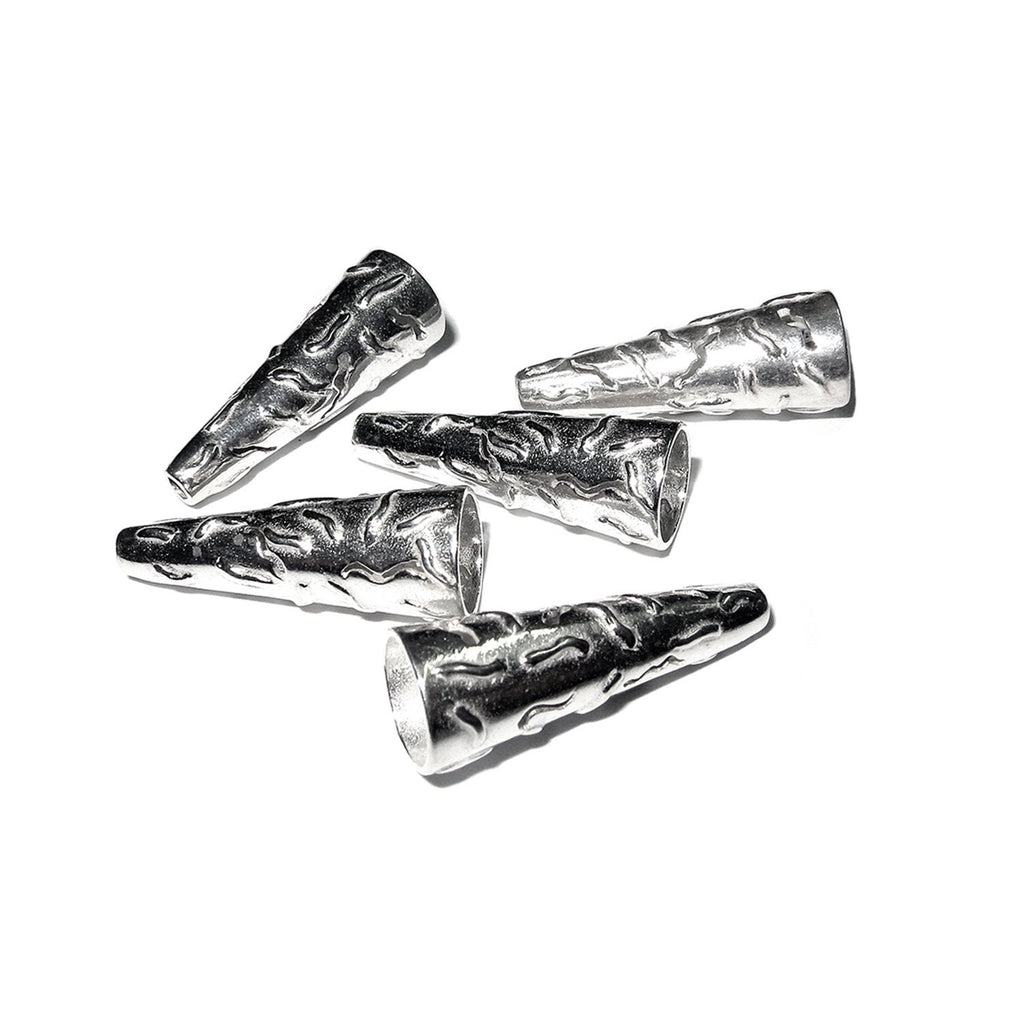 925 Sterling silver Bead Cones, Beading cones, Cones, Sterling silver, Jewelry making, Lariat, End caps, Silver cone - 1 pair (2 piece)