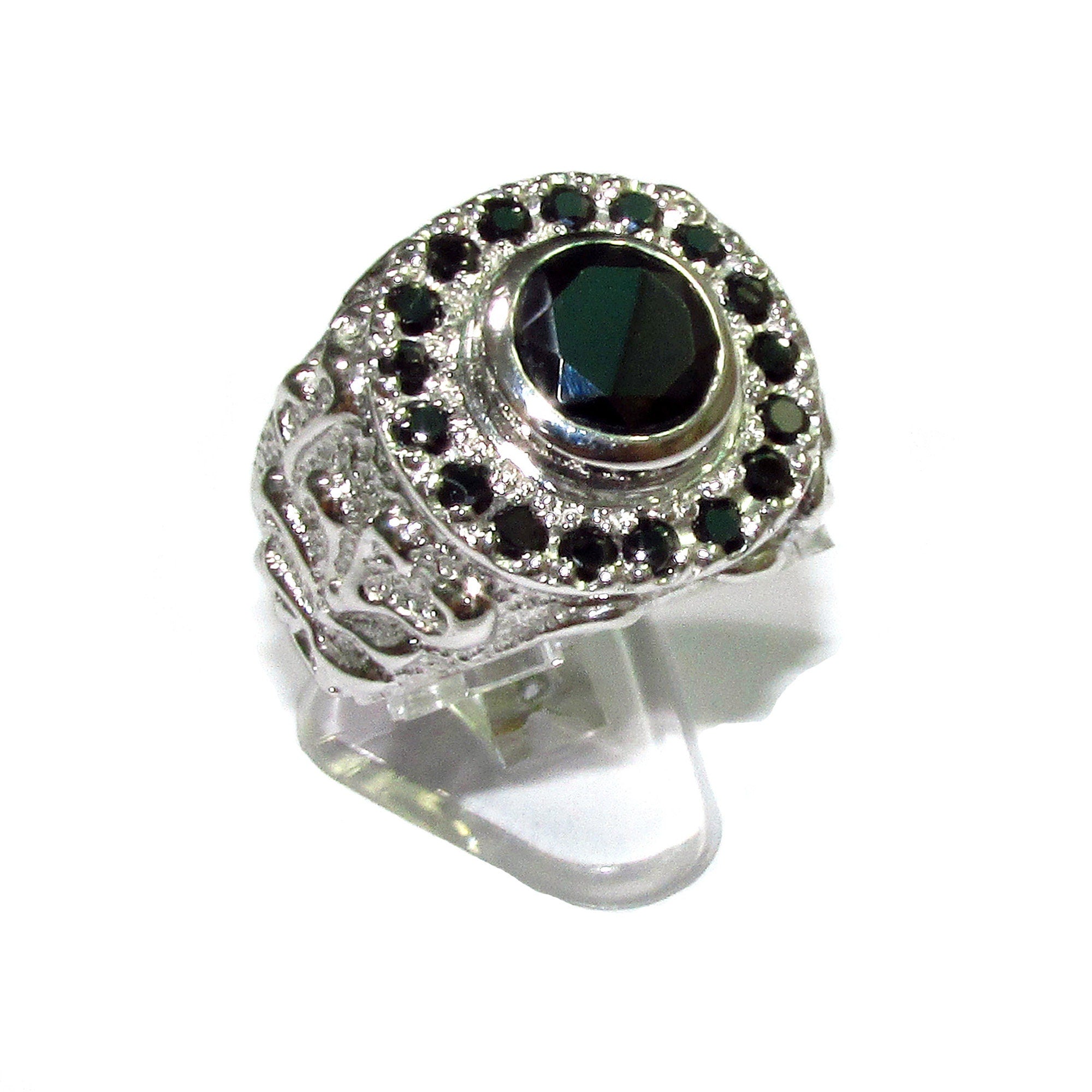 Black onyx man ring 925 sterling silver size 9 1/2, Handmade ring, single copy, sterling silver, natural onyx, man ring, black gemstone