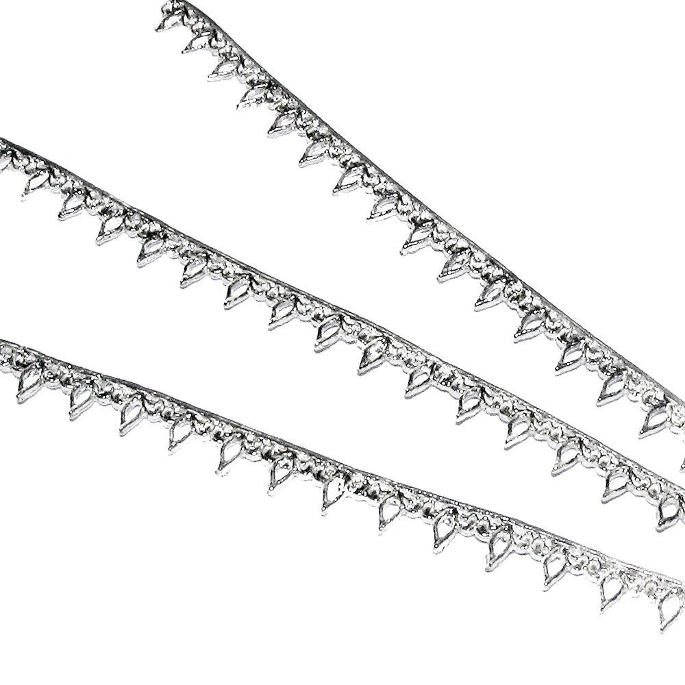 999 Fine silver Casted Bezel wire size 7.0x0.45 cm (2.8 inch), Gallery wire, Setting silver, Gallery pattern, Jewelry making - 1 piece