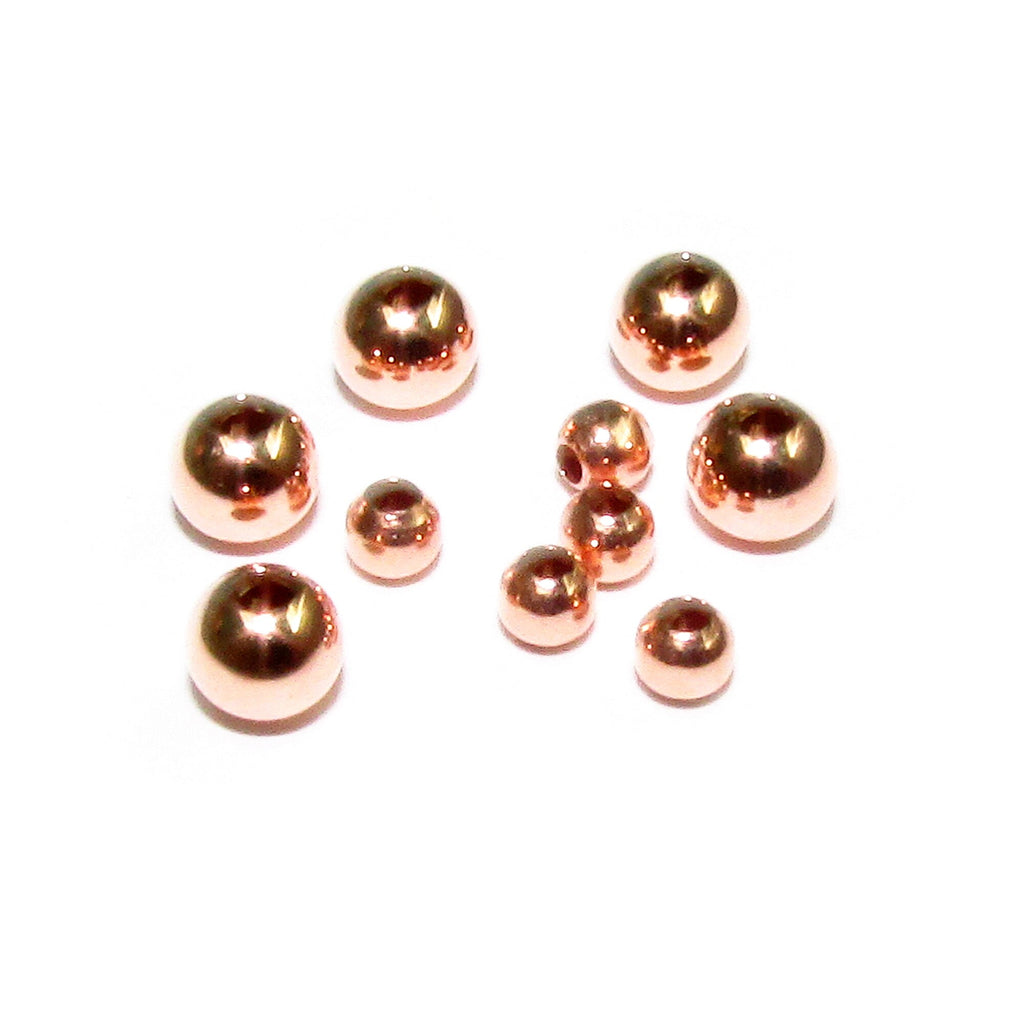14K solid rose gold seamless round beads size 2.0, 3.0 mm, rose gold beads, round beads, Jewelry making, solid gold, Gold beads - 1 piece