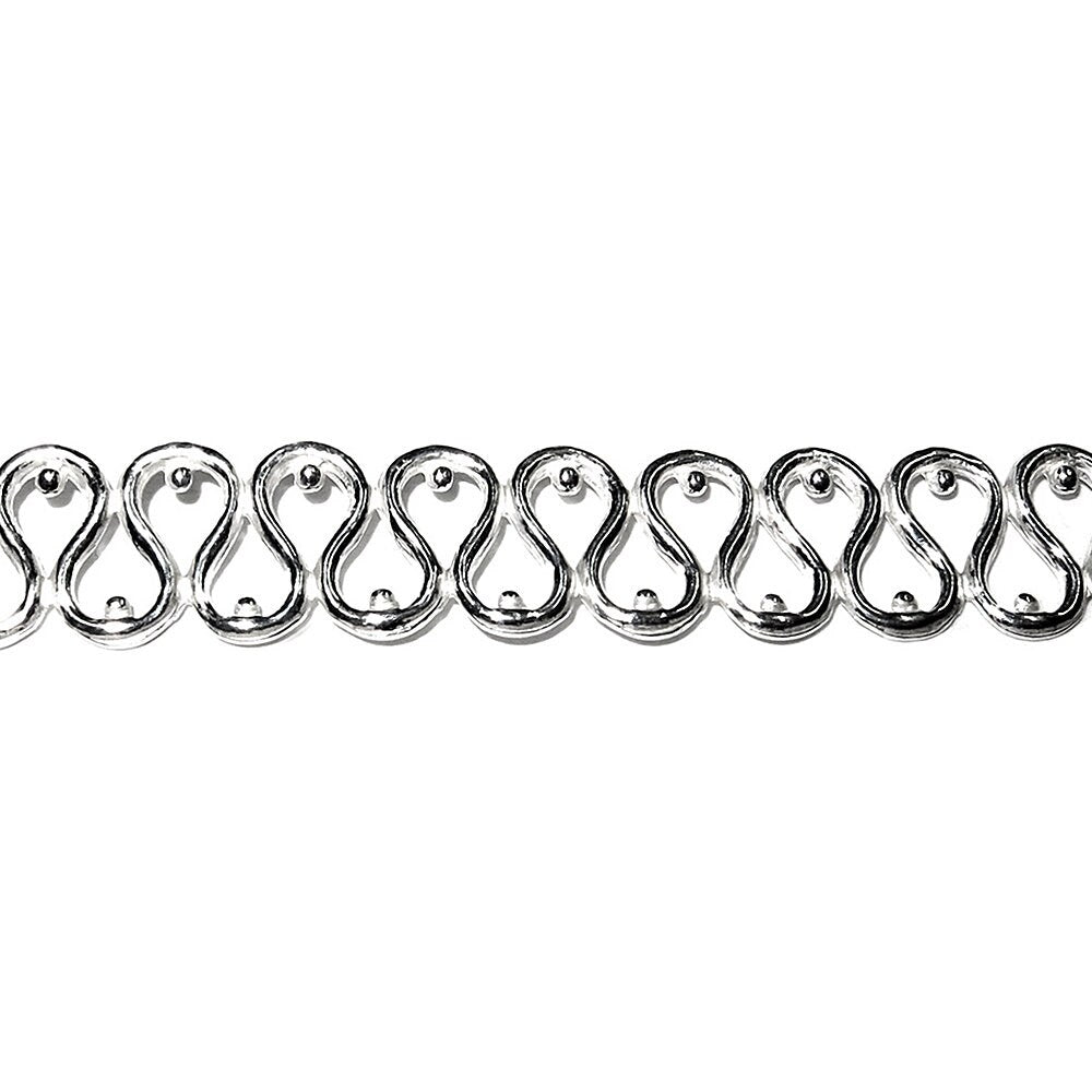935 Argentium Silver Bezel wire, Gallery wire, Gallery ribbon, Gallery pattern, Argentium silver, Wire, Jewelry making - 4 inch (10 cm)