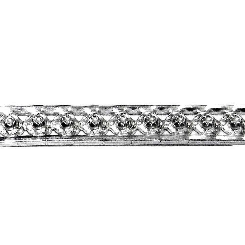 935 Argentium Silver Bezel wire, Gallery wire, Gallery ribbon, Gallery pattern, Argentium silver, Jewelry making, Wire - 4 inch (10 cm)