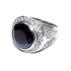 Black onyx Handmade man ring 925 sterling silver size 9, Handmade ring, single copy, 925 sterling silver, Black onyx, silver ring - 1 piece