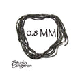 0.8 mm 925 Sterling Silver Black Rhodium Plated beading chain, beading chain, Jewelry making, Beading silver black chain - 1 Ft (30 cm)