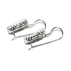 12x16 mm size 925 sterling silver blank earrings with bezel cup, Jewelry making, Setting, bezel cup, Base earrings - 1 pair (2 pieces)