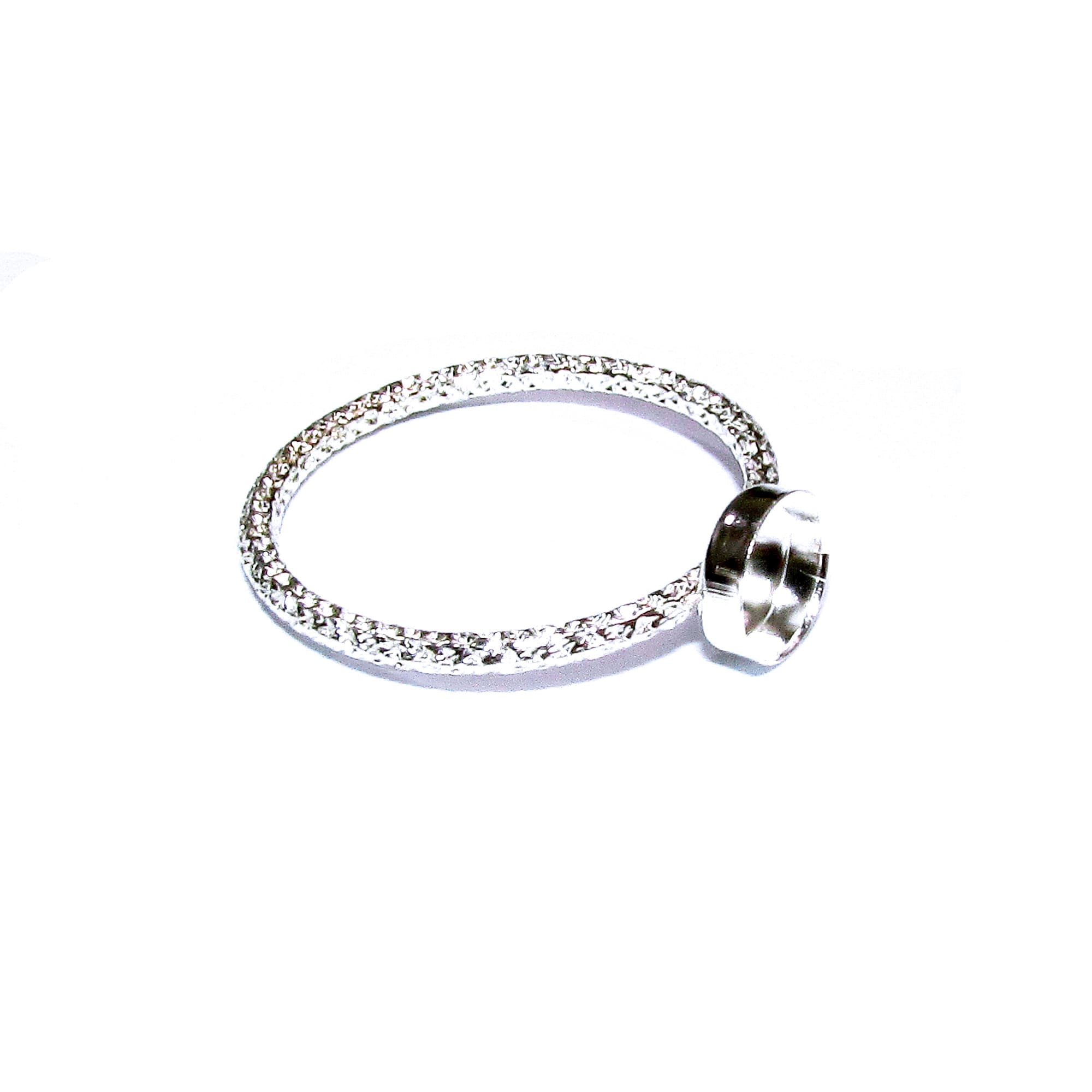 925 sterling silver blank ring with bezel cup 6 mm size 4, 5, 6, 7, 8, 9, 10, 11, bezel cup, base ring, Jewelry making, Setting - 1 piece