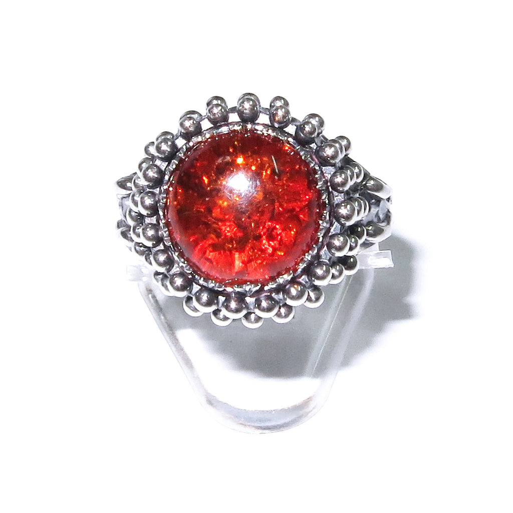 Statement Madagascar Copal ring 925 sterling silver size 7 1/2, Handmade ring, single copy, 925 Sterling silver, Madagascar Copal, gemstone