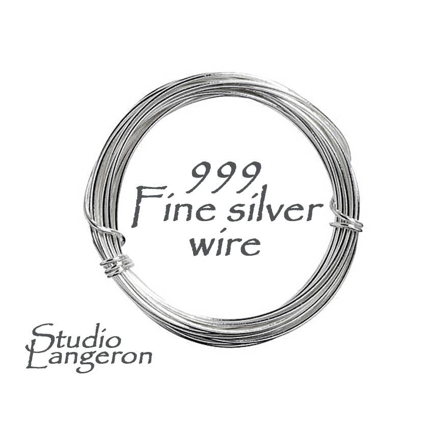 999 fine silver wire thickness 30-10 GA, Dead soft silver wire, Fine silver, Silver 999, Jewelry making, Silver findings – 1 meter (3.30 ft)
