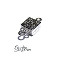 925 Sterling Silver Magnetic Square Button Clasps, Magnetic clasps, Clasps, Silver clasp, Jewelry making, 925 silver clasp - 1 piece