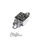 925 Sterling Silver Magnetic Square Button Clasps, Magnetic clasps, Clasps, Silver clasp, Jewelry making, 925 silver clasp - 1 piece