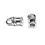 925 Sterling Silver Cord End Cap rotating size 4.0 mm, silver end cap, end caps, jewelry making, cord, cord end caps - 1 pair (2 pieces)