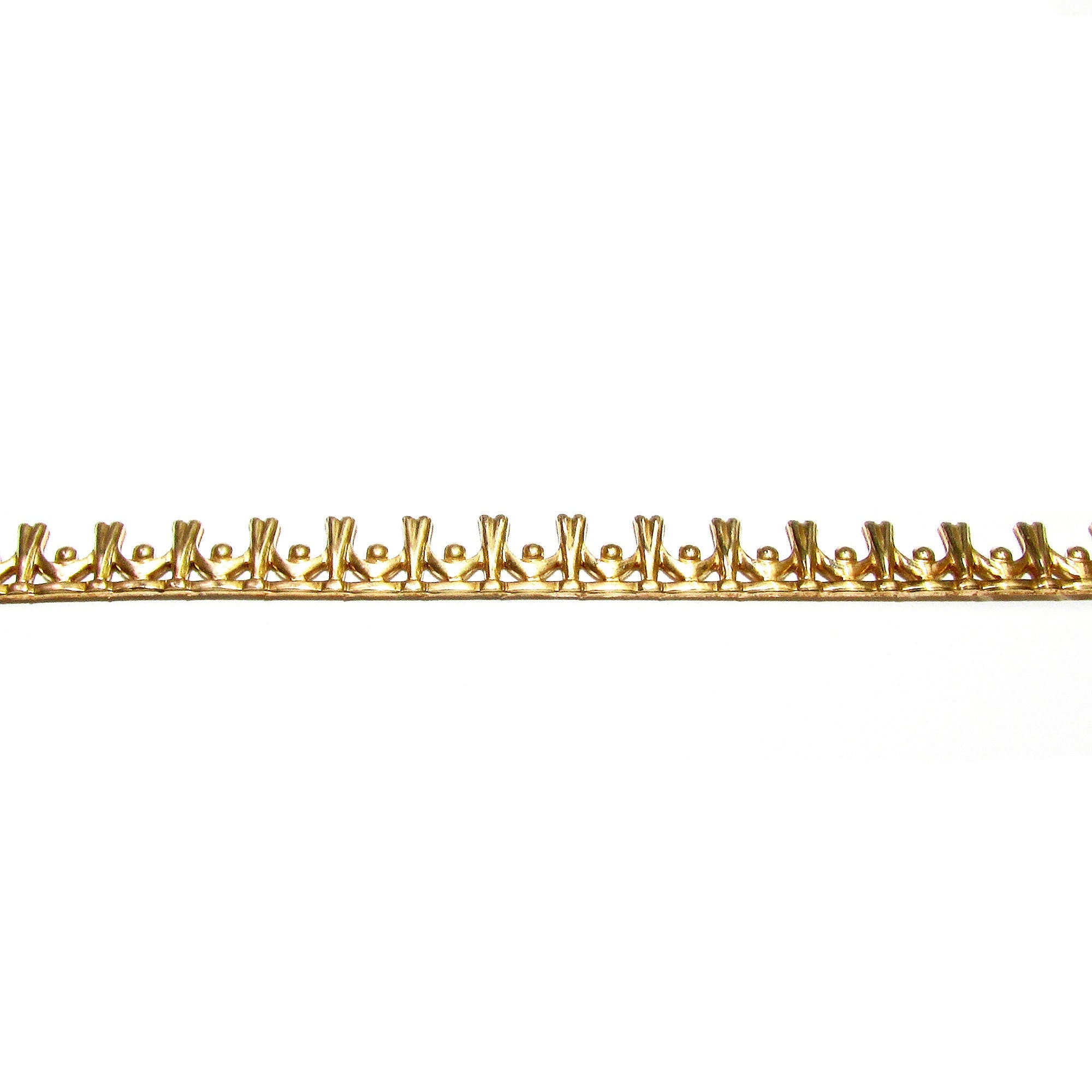 14K Yellow Gold filled Gallery wire, Bezel wire, Gallery ribbon, Gallery pattern, Gold Filled Wire, Gold Filled Setting - 4 inch (10 cm)