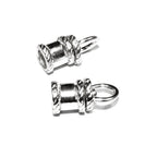 925 Sterling Silver Cord End Cap rotating size 4.0 mm, silver end cap, end caps, jewelry making, cord, cord end caps - 1 pair (2 pieces)