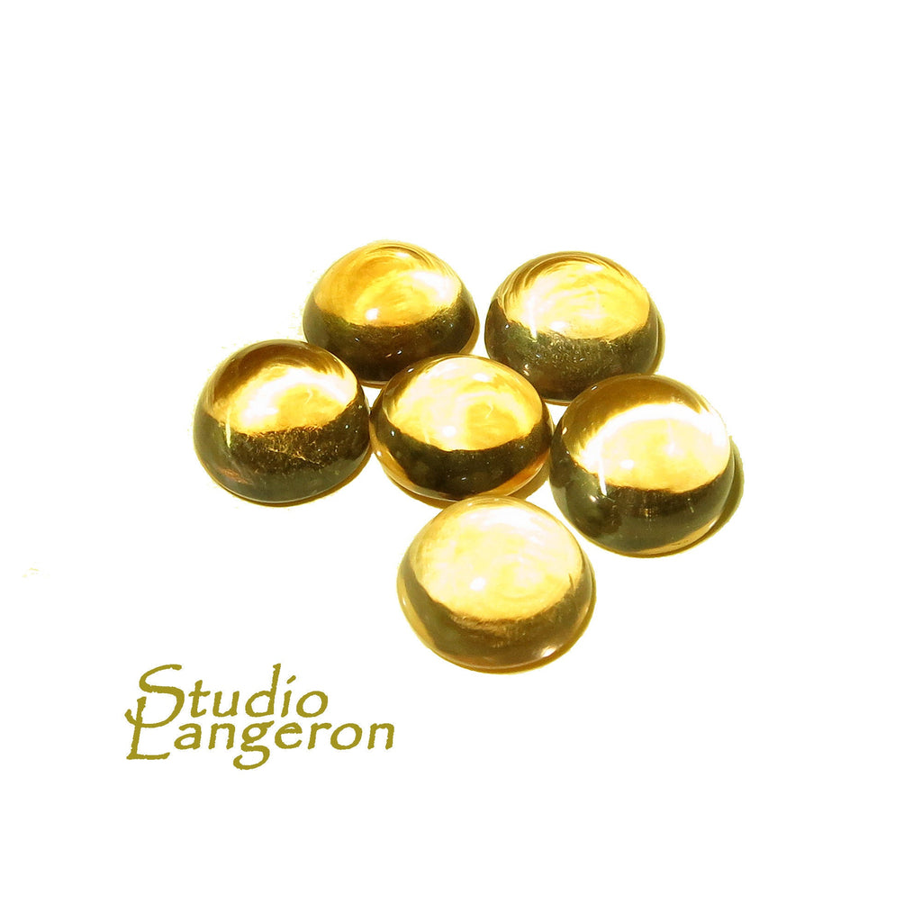 8 mm Citrine Cabochon Natural Gemstone Calibrated Size, Jewelry making, Natural gemstone, Natural Citrine, Round cabochon - 1 piece