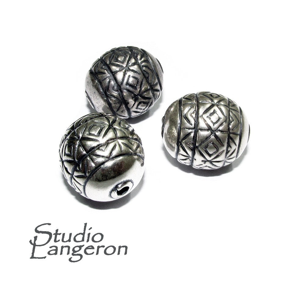 925 sterling silver handmade beads BB69, handmade, silver beads, Jewelry making, handmade beads, decorative beads, Original beads - 1 piece