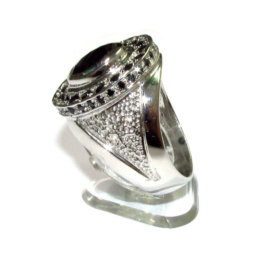 Black onyx man ring 925 sterling silver size 11, single copy, solid silver, natural onyx, man ring, gemstone, Handmade black ring