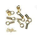14K solid gold Tube End Caps size 1.0, 1.6, 2.1, 2.6, 3.2, 3.6, 4.5 mm, 14K Gold end caps, Jewelry making, Solid gold - 1 pair (2 piece)