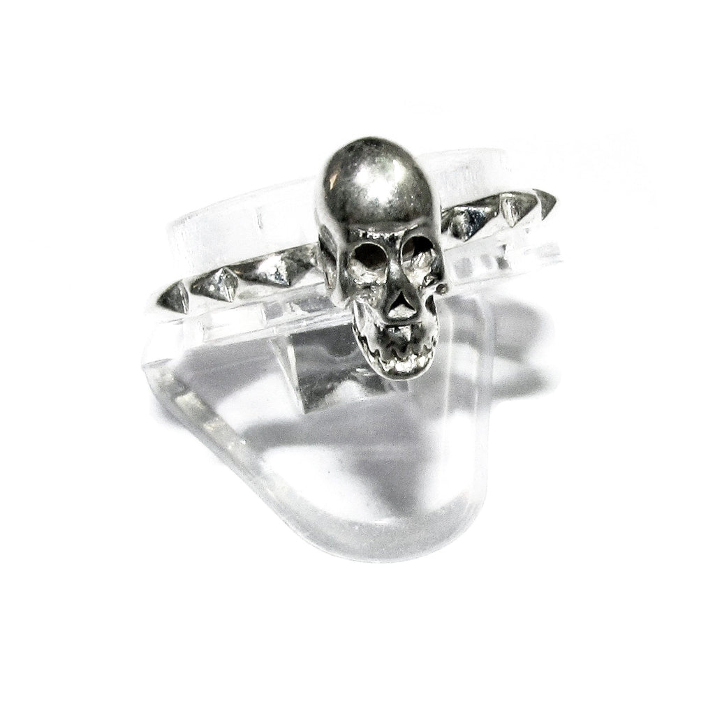925 sterling silver ring with skull size 5, 6, 7, 8, 9, 10, silver ring, ring with skull, skull, sterling silver, Jewelry making - 1 piece