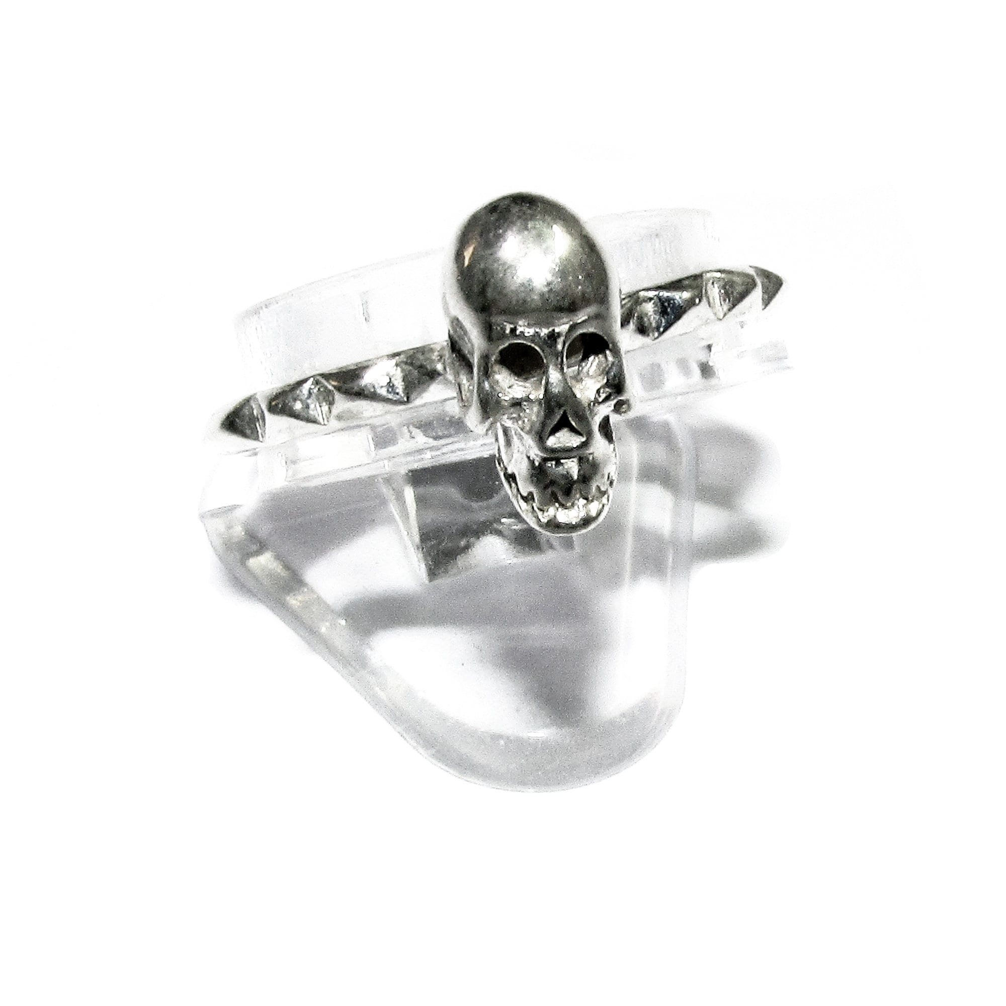 925 sterling silver ring with skull size 5, 6, 7, 8, 9, 10, silver ring, ring with skull, skull, sterling silver, Jewelry making - 1 piece