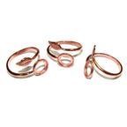 14K Rose gold filled open blank ring with bezel cup 8 mm, base ring, Rose Gold filled, bezel cup, Jewelry making, Setting - 1 piece