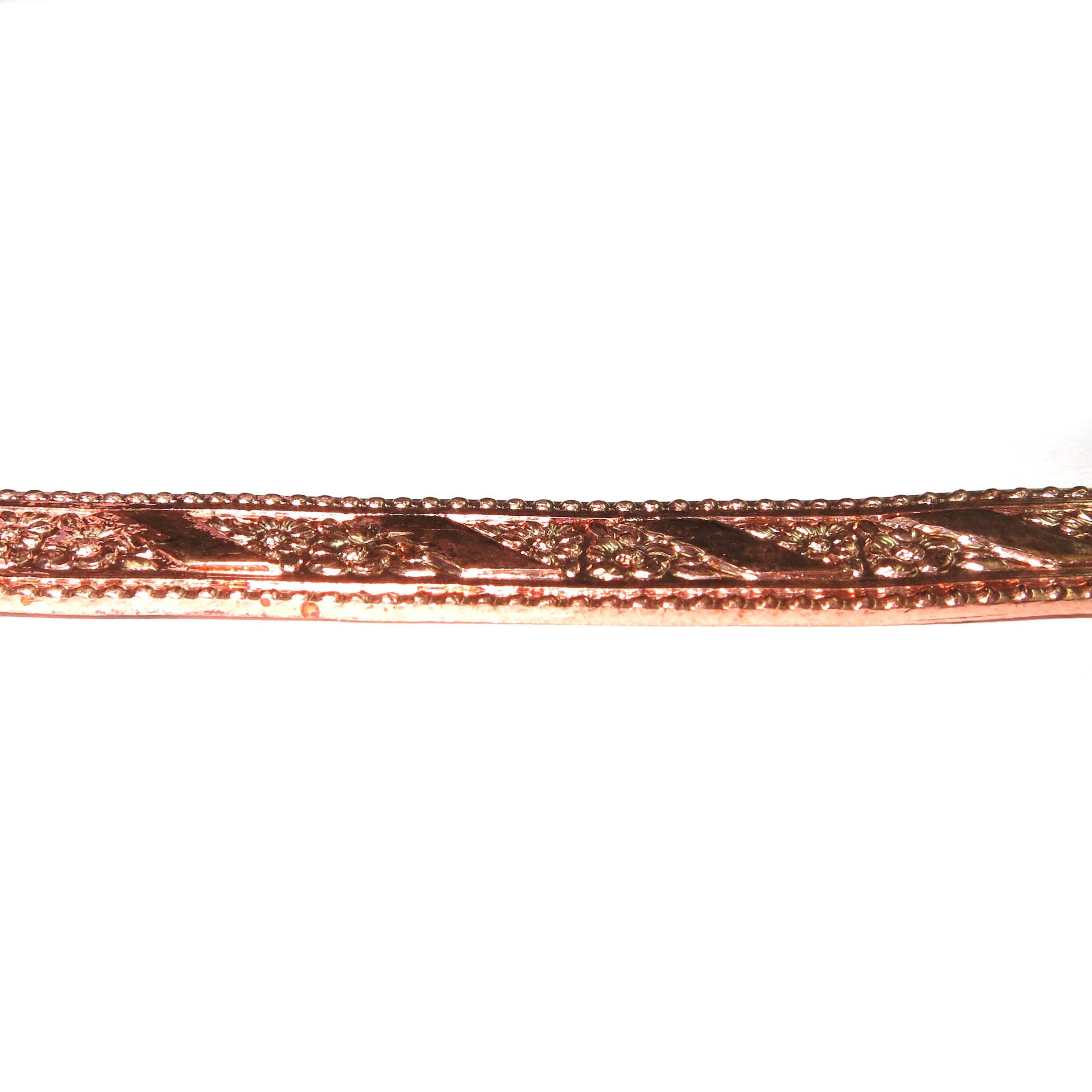 Natural Copper Bezel wire, Gallery wire, Gallery ribbon, Gallery pattern, Natural Copper, Wire, Jewelry making, Setting - 4 inch (10 cm)